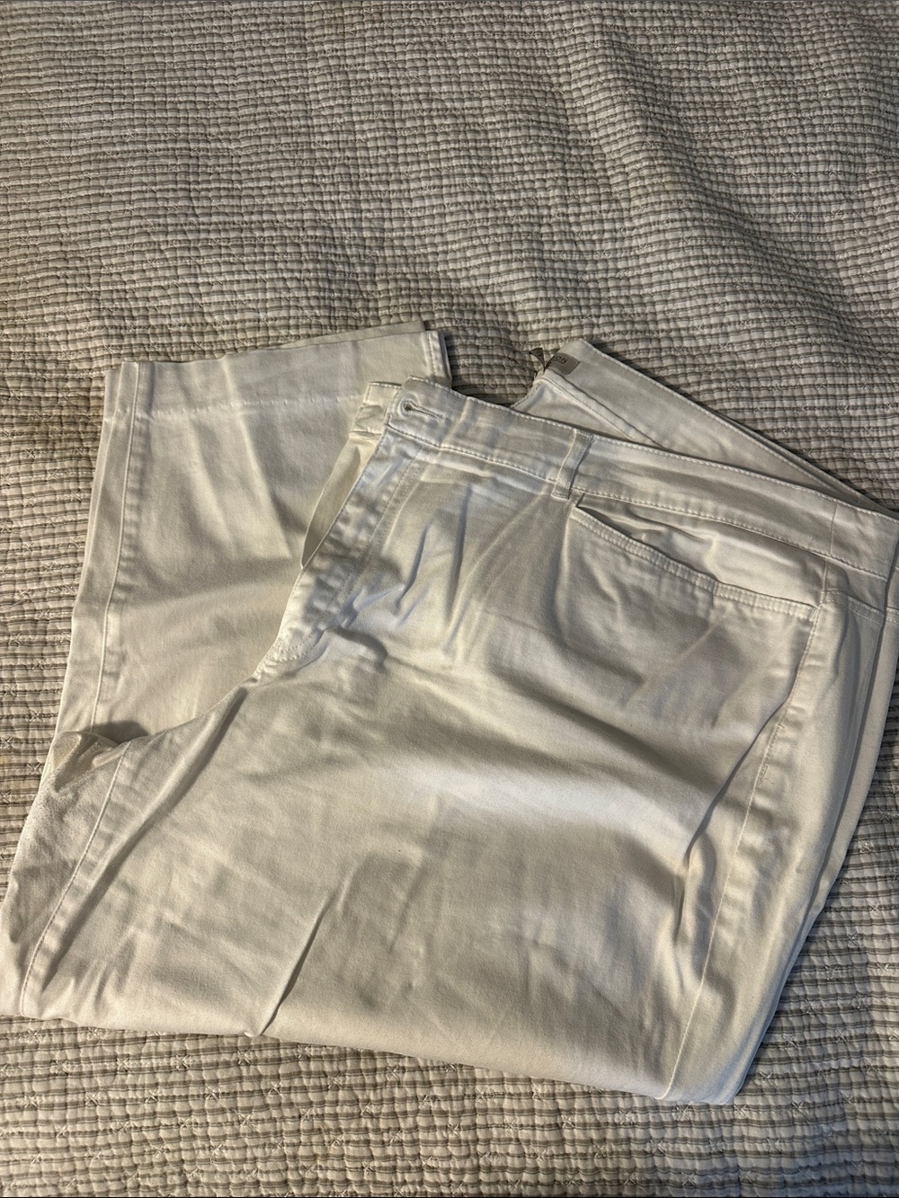 Madison White Women's Pants with Branded Waist Label